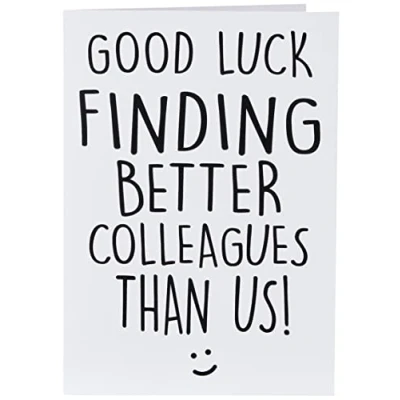 Image of Funny New Job Card, Coworker Leaving, Good Luck, Congrats Colleague Leaving Goodbye Card Joke, Banter, Office PC40