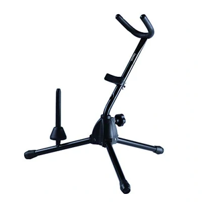 Image of Rayzm Alto/Tenor Saxophone Stand with Detachable Flute/Clarinet Holder, Adjustable Portable for Alto Saxophone, Tenor Clarinet &amp; Flute. Folding Legs, Easy to Assemble and Disassemble.