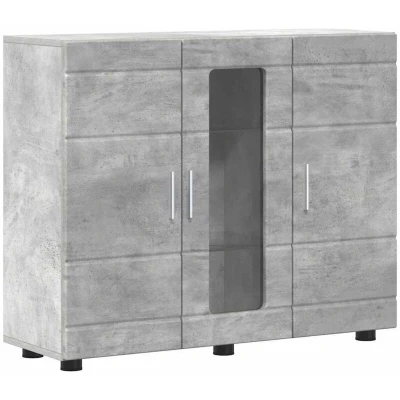 Image of vidaXL Sideboard Concrete grey 55.5 x 29 100 cm Engineered wood