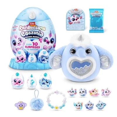 Image of Rainbocorns Eggzania Frozen Mania (ARCTICUS) by ZURU, Collectible Plush Toy for Girls 3+