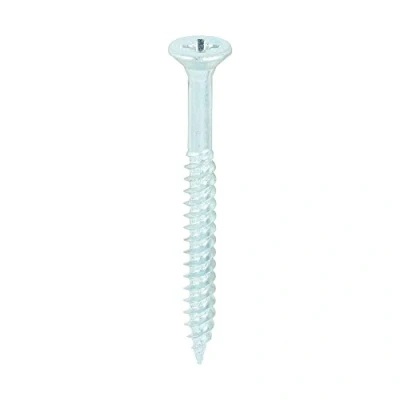 Image of TIMCO Twin Threaded Woodscrews PZ Double Countersunk 8 x 1 3/4 Zinc Plated Box of 200