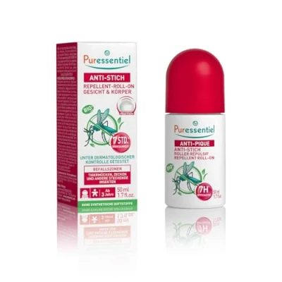 Image of Puressentiel Bite &amp; Sting Repellent Roll On Face Body 50ml