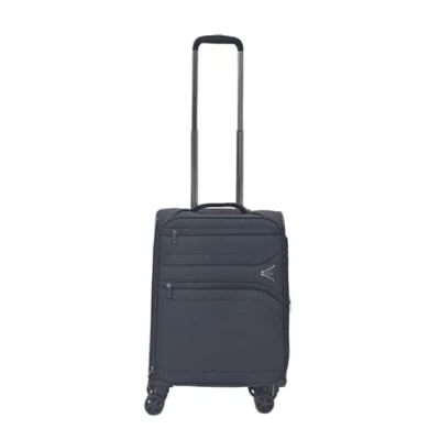 Image of Infinity Leather Unisex Lightweight Black 8 Wheel Travel Luggage Suitcases Nylon Size Medium