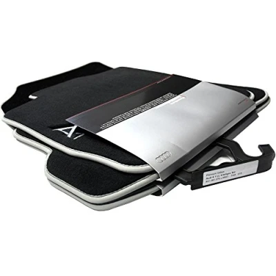 Image of Audi 8X1061270LMNO Premium Textile Door Mat Front/Rear Black/Silver Grey A1/S1 Pack of 4