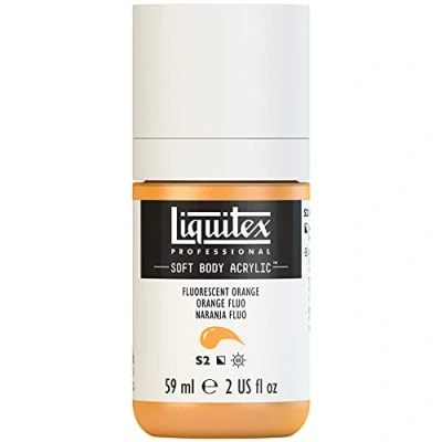 Image of Liquitex Acrylic Paint, Orange Fluorescent, 59 ml (Pack of 1)