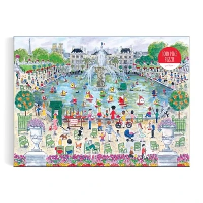 Image of Galison Springtime In Paris 1000 Piece Michael Storrings Puzzle Featuring The Ornamental Grand Bassin Pond Spring, Floral Shades