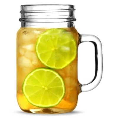 Image of Mason Drinking Jar Glasses 16.5oz / 490ml Pack of 4 Gift Boxed Vintage Glass Jars
