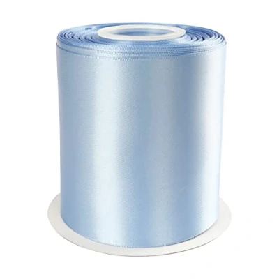 Image of AVANAVA 100mm Wide Ribbon Double Face Satin 22 Meters (332 French Blue)