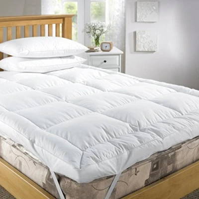 Image of EXTRA DEEP 5&quot; (12.5 cm) LUXURY Goose Feather and 40% Down Mattress Topper By Viceroybedding (Super King)