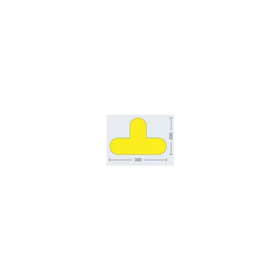 Image of Floor Signals Adhesive Sign, Warning Stickers, Safety Sign T H.200 x W.300 Pack of 10 Yellow