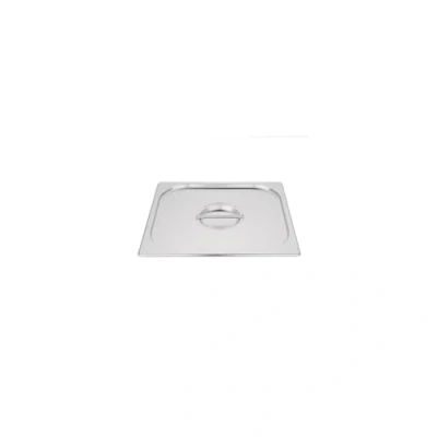 Image of Vogue K970 Stainless Steel Lid With Centre Handle For 2/3 Gastronorm Pan, Silver