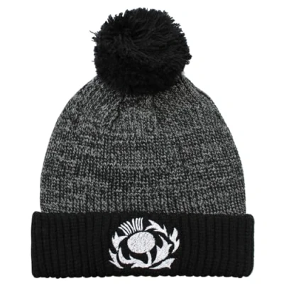 Image of TeddyT&#039;s Boy&#039;s Scotland Thistle Rugby Grey Marl Knitted Bobble Hat (4 10 Years)