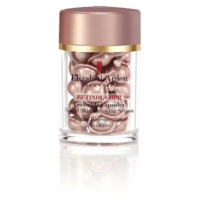 Image of Elizabeth Arden Retinol + HPR Ceramide Capsules Rapid Skin Renewing Serum (30 pcs) Anti Ageing Skincare to Smooth Fine Line &amp; Wrinkles, Retexturize Skin, for Day Night