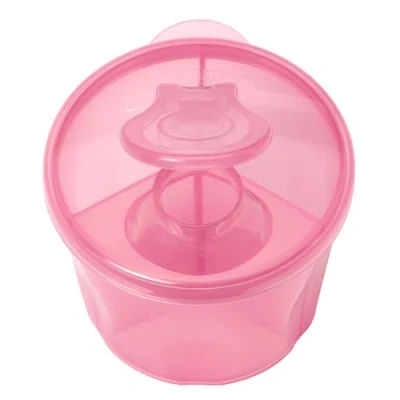 Image of Dr. Brown&#039;s Baby Milk Powder Dispenser with Snap On Lid for the Go Feedings, Pink