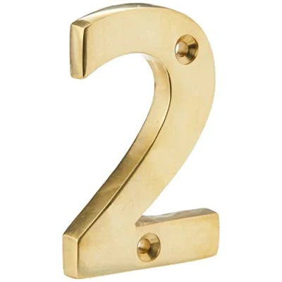 Image of From the Anvil 83712 Numeral 2 Polished Brass