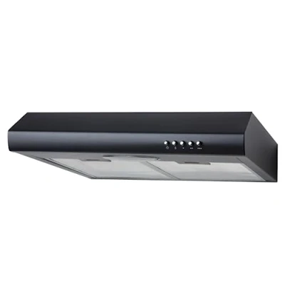 Image of SIA STE50BL 50cm Black Slimline Visor Cooker Hood Kitchen Extractor Fan