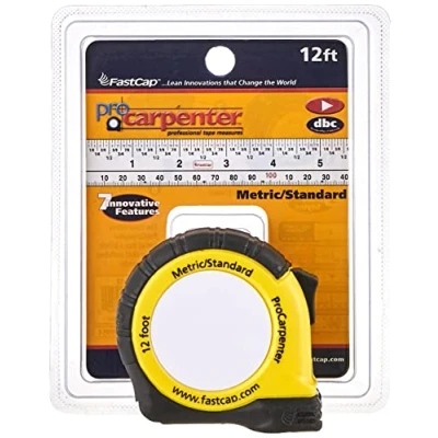 Image of Fastcap PMS 12 Foot Metric/Standard Measuring Tape, Yellow