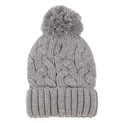 Image of Totes Ladies Cable Knit Hat with Pom Detail