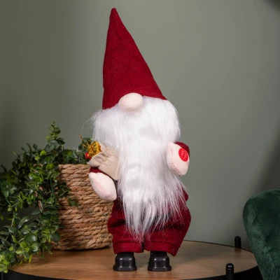 Image of Samuel ALEXANDER 35cm Battery Operated Musical Walking Christmas Gonk Decoration in Red