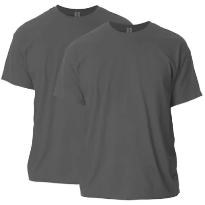Image of Gildan Unisex&#039;s Ultra Cotton T Shirt, Style G2000, Multipack, Charcoal (2 Pack), L (Pack of 2)