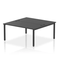 Image of Impulse Bench B2B 2 Person 1600 Black Frame Office Desk