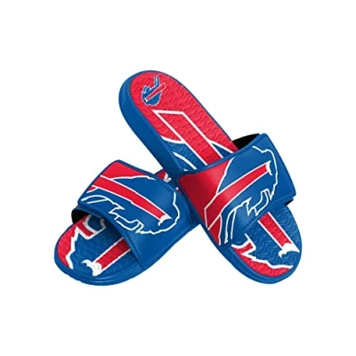 Image of Foco Buffalo Bills NFL Colorblock Big Logo Gel Slide blue red Badelatschen Hausschuhe