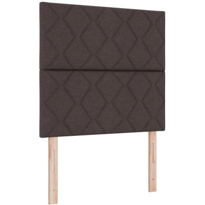 Image of Box Spring Bed with Mattress Dark Brown 90x200 cm Fabric Vidaxl