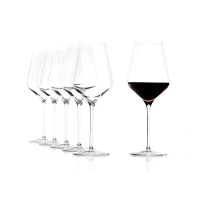 Image of Stolzle Lausitz Quatrophil Crystal Red Wine Glass Transparent 570ml Set of 6