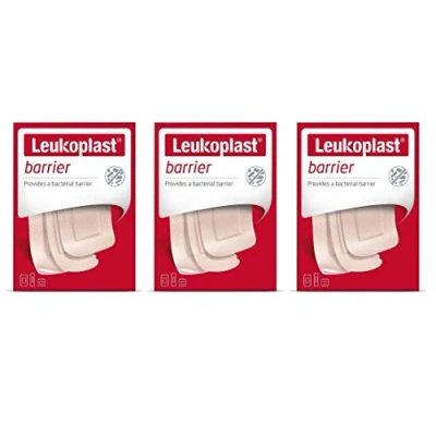 Image of Leukoplast Barrier Wound Dressing Waterproof Breathable First Aid Plasters for Cuts &amp; Blisters on Fingers, Toes, Heels 20 PCs (x3 Pack)