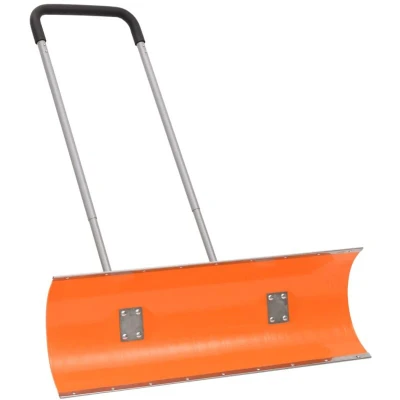 Image of vidaXL Snow Shovel with Extendable Handle Orange 96 cm Blade Steel