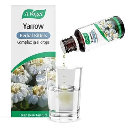 Image of A.Vogel Yarrow Herbal Bitters Complex Drops Food Supplement Extract of Fresh, Organically Grown Yarrow, Dandelion and Lemon Balm Suitable for Vegans 50ml