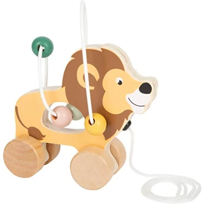 Image of Small Foot 11705 Pull Along Lion with Bead Maze Safari, for ages 12+ months