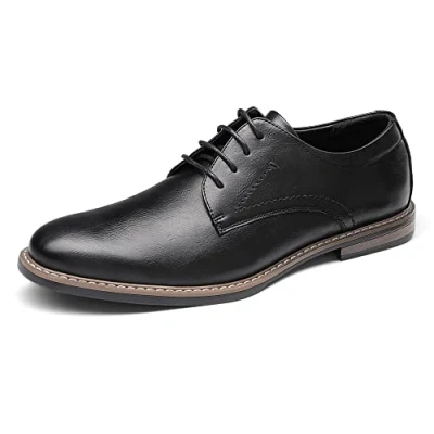 Image of Bruno Marc Mens Dress Shoes Classic Oxfords Lace up for Men Business Wedding,Size 8.5,Black,SBOX2215M E