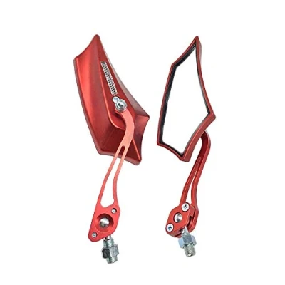 Image of Mintice Red Universal Motorcycle Motorbike Bike 8 / 10mm Rear View Side Mirror Scooter