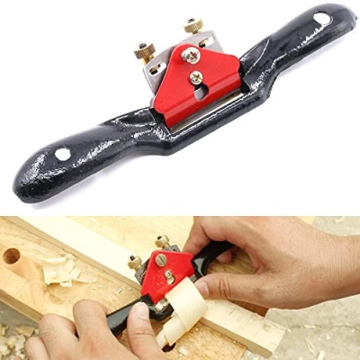 Image of Swpeet 10&#039;&#039; Adjustable SpokeShave with Flat Base, Metal Blade Wood Working Hand Tool Perfect for Craft, Craver,