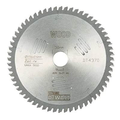 Image of Dewalt DT4370 QZ Hoja para Sierra Circular estacionaria 216x30mm 60T, Yellow