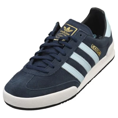 Image of adidas Originals Jeans Trainers Collegiate Navy Clear Sky White (Collegiate White, UK Footwear Size System, Adult, Men, Numeric, Medium, 8)