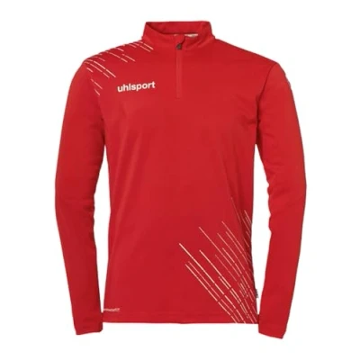 Image of uhlsport Boys Score 26 1/4 Zip Top Men&#039;s Sports Jacket Sweatshirt Pullover Football Fitness Gym Hoody Jumper Red/White