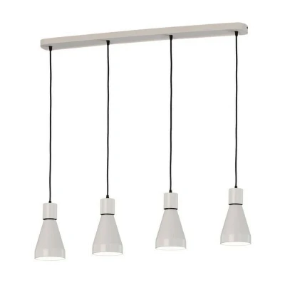 Image of Fusion Linear Ceiling Pendant 4L 4 x E27 Max 40W, White, Black