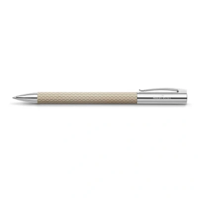 Image of Faber Castell Ambition OpArt 149616 Twist Ballpoint Pen, White Sand