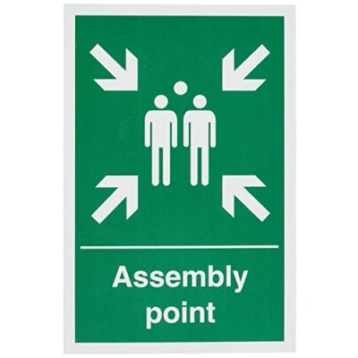 Image of Seco Assembly Point Sign, 200mm x 300mm 1mm Semi Rigid Plastic