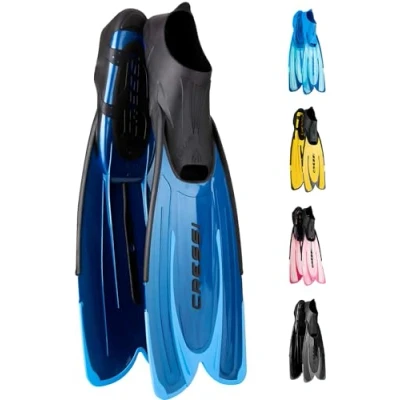 Image of Cressi Unisex Agua Fins Blue Size 45 46 9 5 10 5, Blue, 11 EU UK