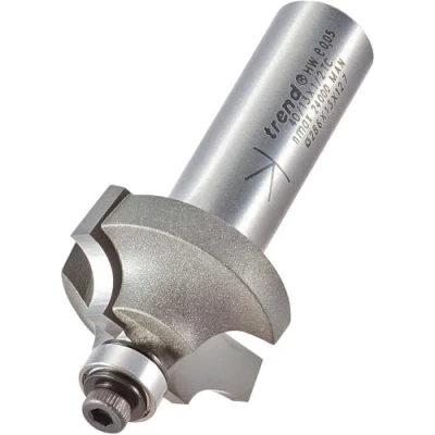 Image of Trend Professional Bearing Guided Ovolo Router Cutter, 6.3mm Radius, 1/2 Inch Shank, 28.7mm Cut Diameter &amp; 13mm Length, Three Bearings, Tungsten Carbide Tipped, 40/13X1/2TC
