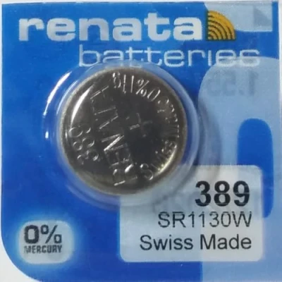 Image of 1 x Renata 389 Swiss Made Lithium Coin Cell Battery SR1130W