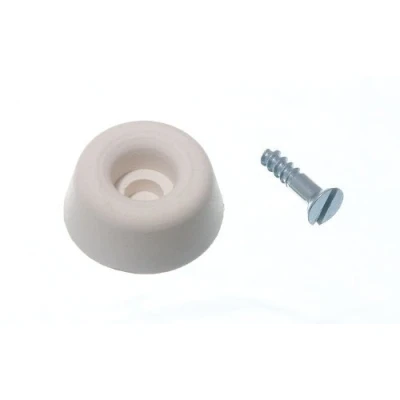 Image of TOILET SEAT FURNITURE RUBBER BUFFER PADS WHITE 3/4 INCH 19MM ( pack of 4 )