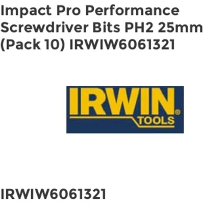 Image of Impact Pro Performance Screwdriver Bits PH2 25mm (Pack 10)