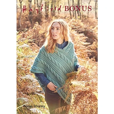 Image of Hayfield Bonus Chunky Knitting Pattern 8292 Poncho