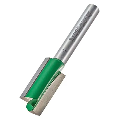 Image of Trend CraftPro Straight Two Flute Router Cutter Bit, 1/4 Inch Shank, 12.5mm Cut Diameter &amp; 25.4mm Length, Tungsten Carbide Tipped, C021AX1/4TC