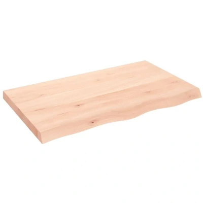 Image of vidaXL Bathroom Countertop 100x60x(2 6) cm Untreated Solid Wood