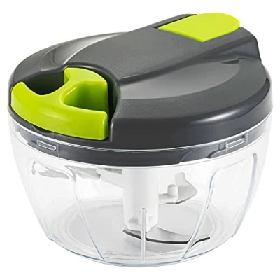 Image of Sifenma Multi Function Manual Food Chopper &amp; Processors with Handle and Cover,Vegetable Shredder,Garlic Chopper,Suitable for Onions Garlic Peppers Carrots Fruits,Wonderful Kitchen(Green)